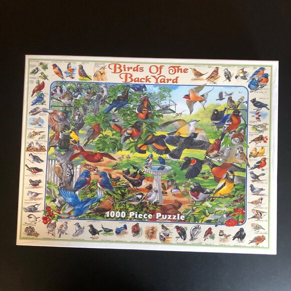 Birds Of The Backyard 1000 Piece Jigsaw Puzzle White Mountain Puzzles 24x30 - Picture 2 of 6